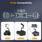 4.5in Magic Arm Camera Mount with NATO Clamp, Dual Ball Head 360°  Adjustment, 1/4"-20 Screw, Anti-Twist, for Action Cameras, Monitors, LED Lights, Fill Lights, Kentfaith