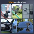 4.5in Magic Arm Camera Mount with NATO Clamp, Dual Ball Head 360°  Adjustment, 1/4"-20 Screw, Anti-Twist, for Action Cameras, Monitors, LED Lights, Fill Lights, Kentfaith