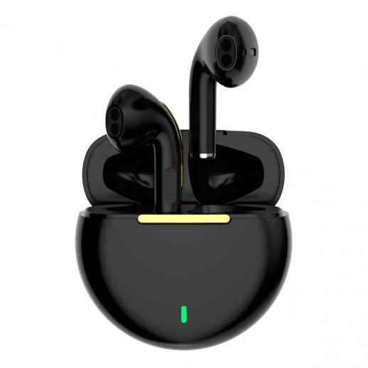 Fones de ouvido Pro8s Bluetooth Fone de ouvido esportivo sem fio Ture Fones de ouvido cíclico de reprodução de 24 horas com capa de carregamento tipo C e microfone, fones de ouvido estéreo intra-auriculares Fone de ouvido preto