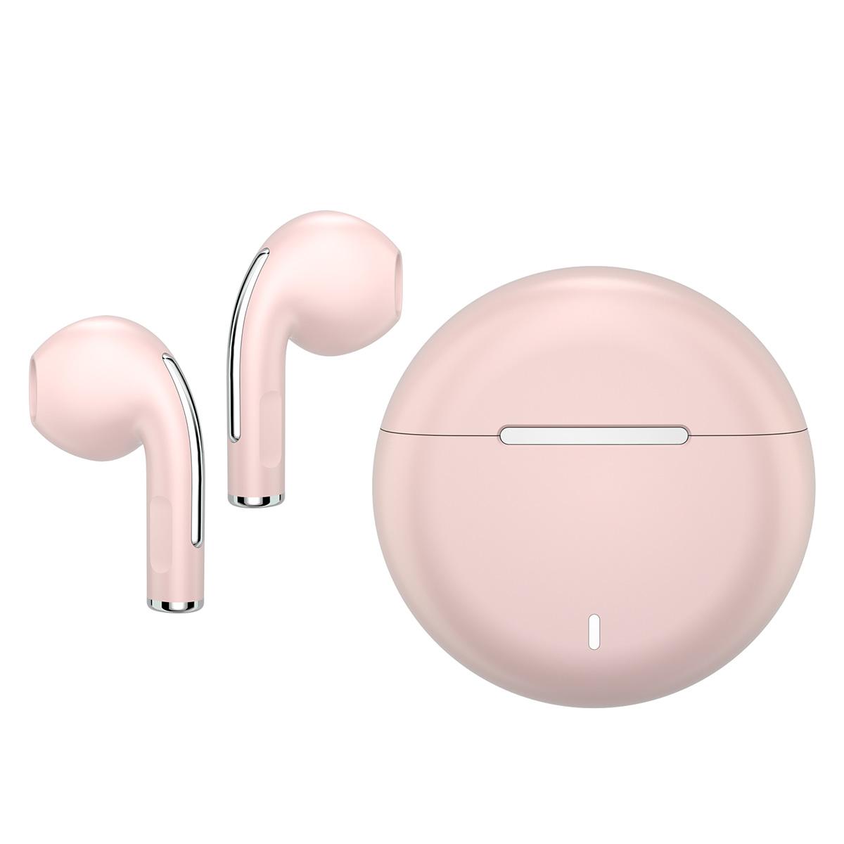 Pro8s Bluetooth Earphones Ture Wireless Sports Headset 24H Cyclic Playtime Headphones with Type C Charging Case and mic, in-Ear Stereo Earphones Headset Pink
