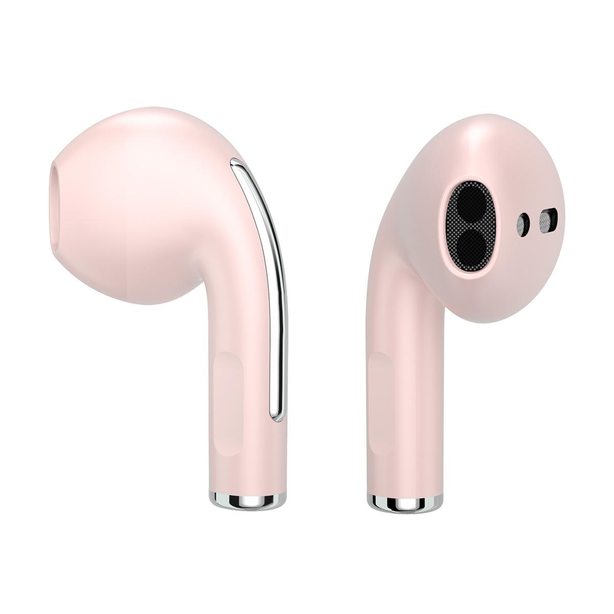 Pro8s Bluetooth Earphones Ture Wireless Sports Headset 24H Cyclic Playtime Headphones with Type C Charging Case and mic, in-Ear Stereo Earphones Headset Pink