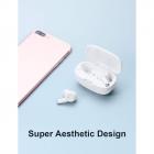 Bluedio Ei Bluetooth Wireless Earbuds Wireless Headphones In-Ear Headphones with Charging Case, 40H Playtime, Car Headphones with Built-in Microphone Supports Wireless Charging,  for Sports/Work, White