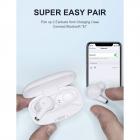 Bluedio Ei Bluetooth Wireless Earbuds Wireless Headphones In-Ear Headphones with Charging Case, 40H Playtime, Car Headphones with Built-in Microphone Supports Wireless Charging,  for Sports/Work, White