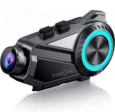 오토바이용 블루투스 이어폰, 2K 카메라, F1.8 대형 초점, 360° 위치, 6개의 부분 1000M 대강 오토바이 통신 지원 시스템