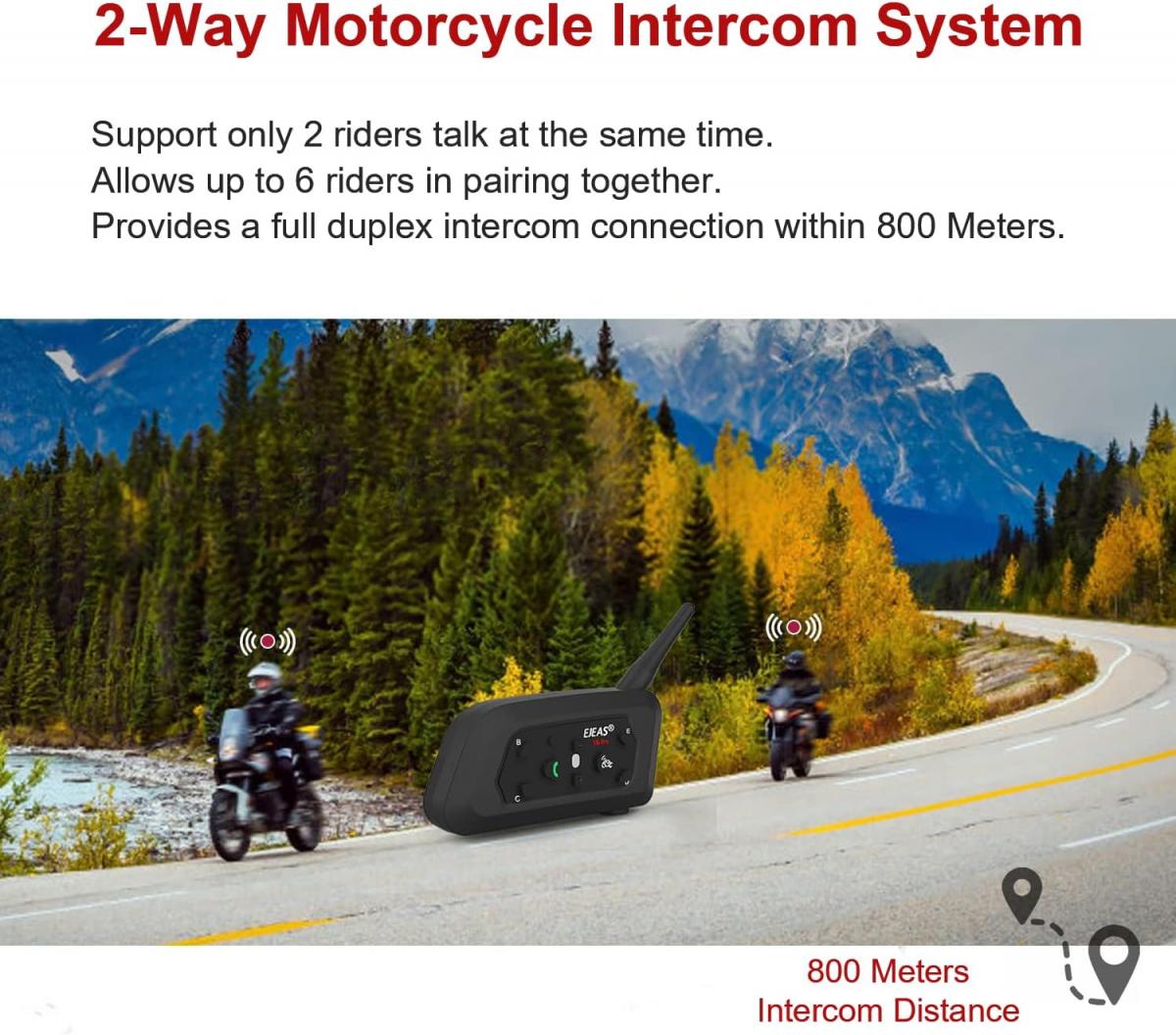 Motorcycle Bluetooth earphones, supporting 6rider 800M