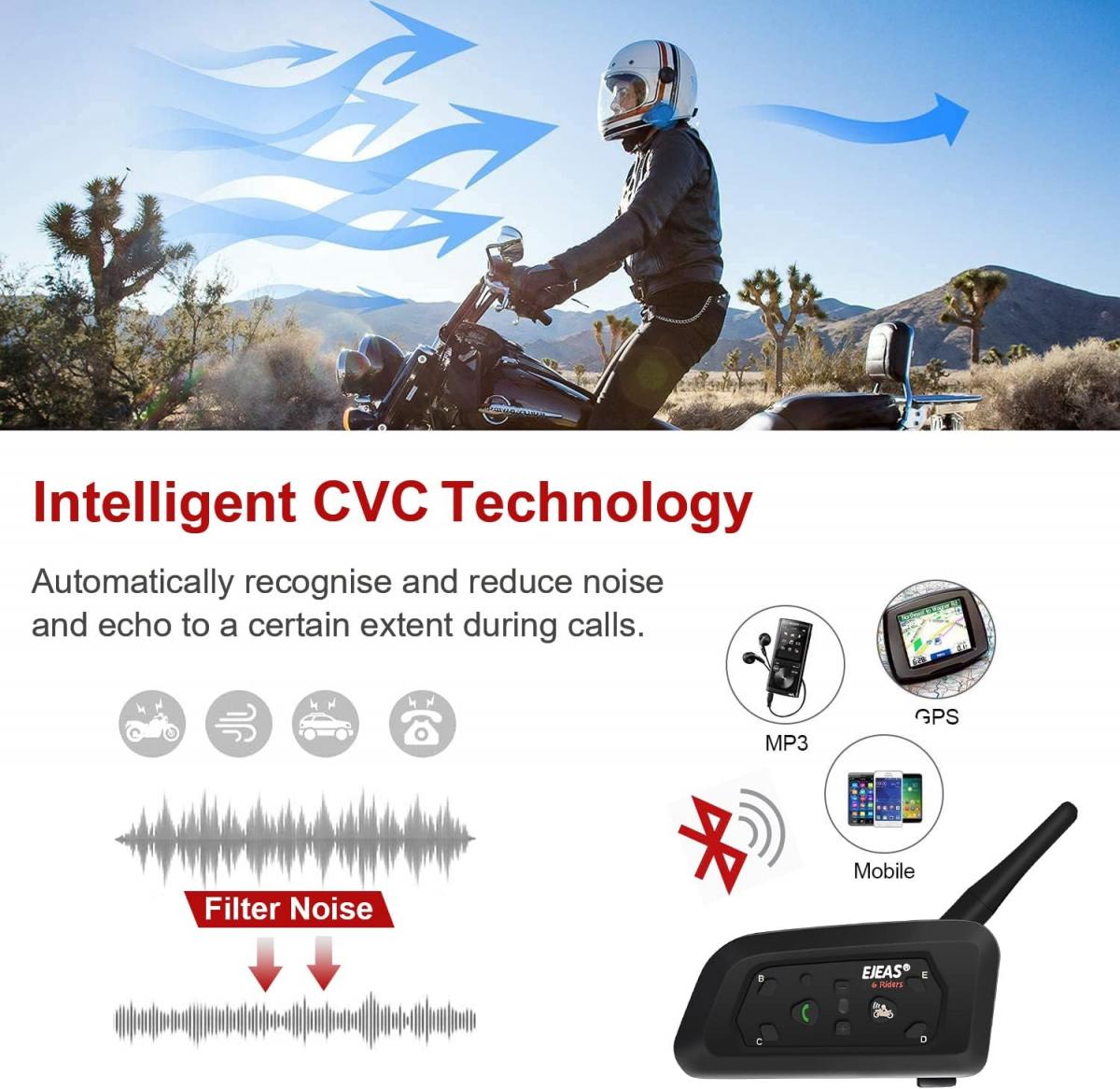 Motorcycle Bluetooth earphones, supporting 6rider 800M