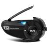 Motorcycle helmet Bluetooth intercom, motorcycle Bluetooth 5.1 earphone, with stereo effect and fast pairing function, capable of two riders talking simultaneously within the 800M range (1 set)