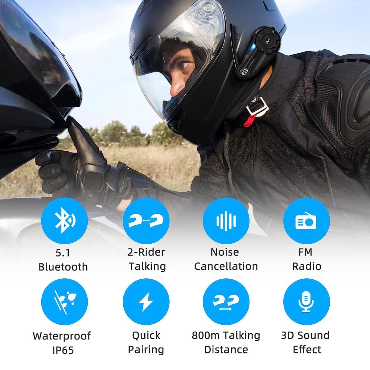 Motorcycle helmet Bluetooth motorcycle Bluetooth 5.1 earphone