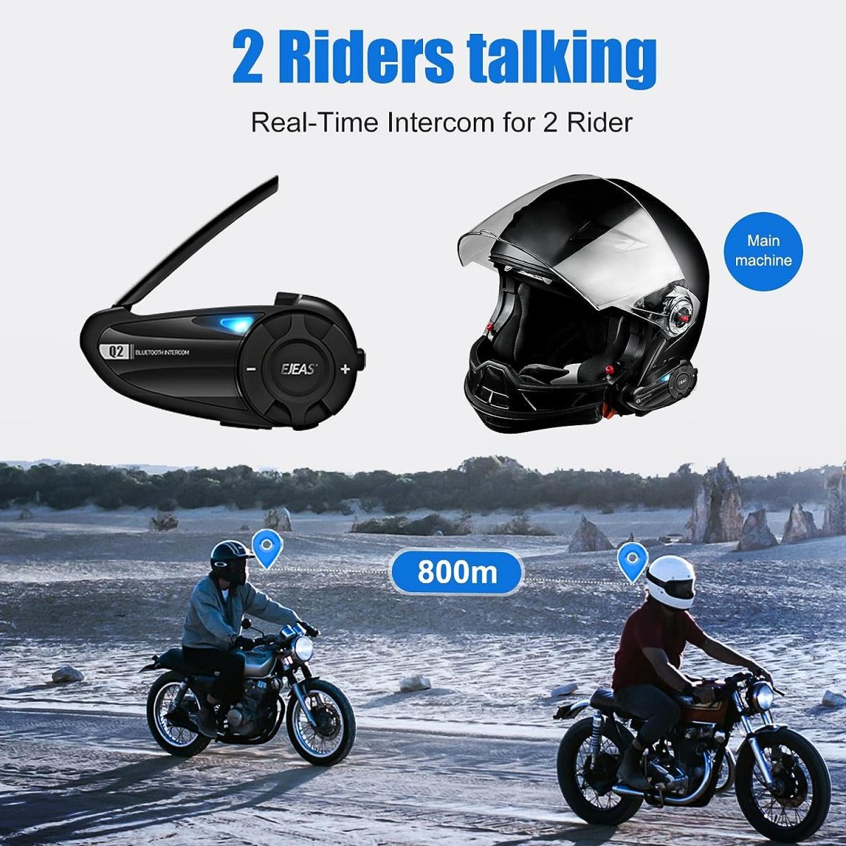 Motorcycle helmet Bluetooth intercom, motorcycle Bluetooth 5.1 earphone