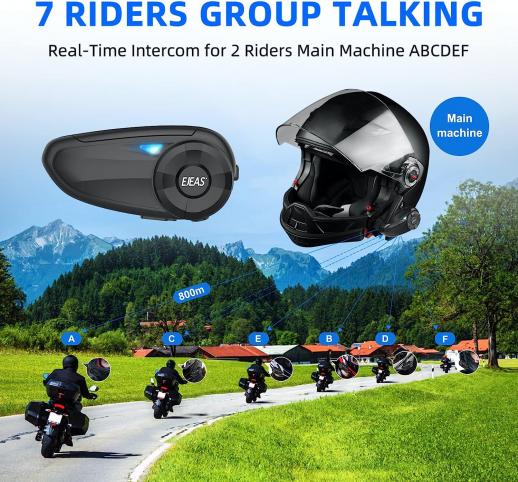 Wireless Bluetooth Headset Motorcycle Helmet Earphone Dual Stereo