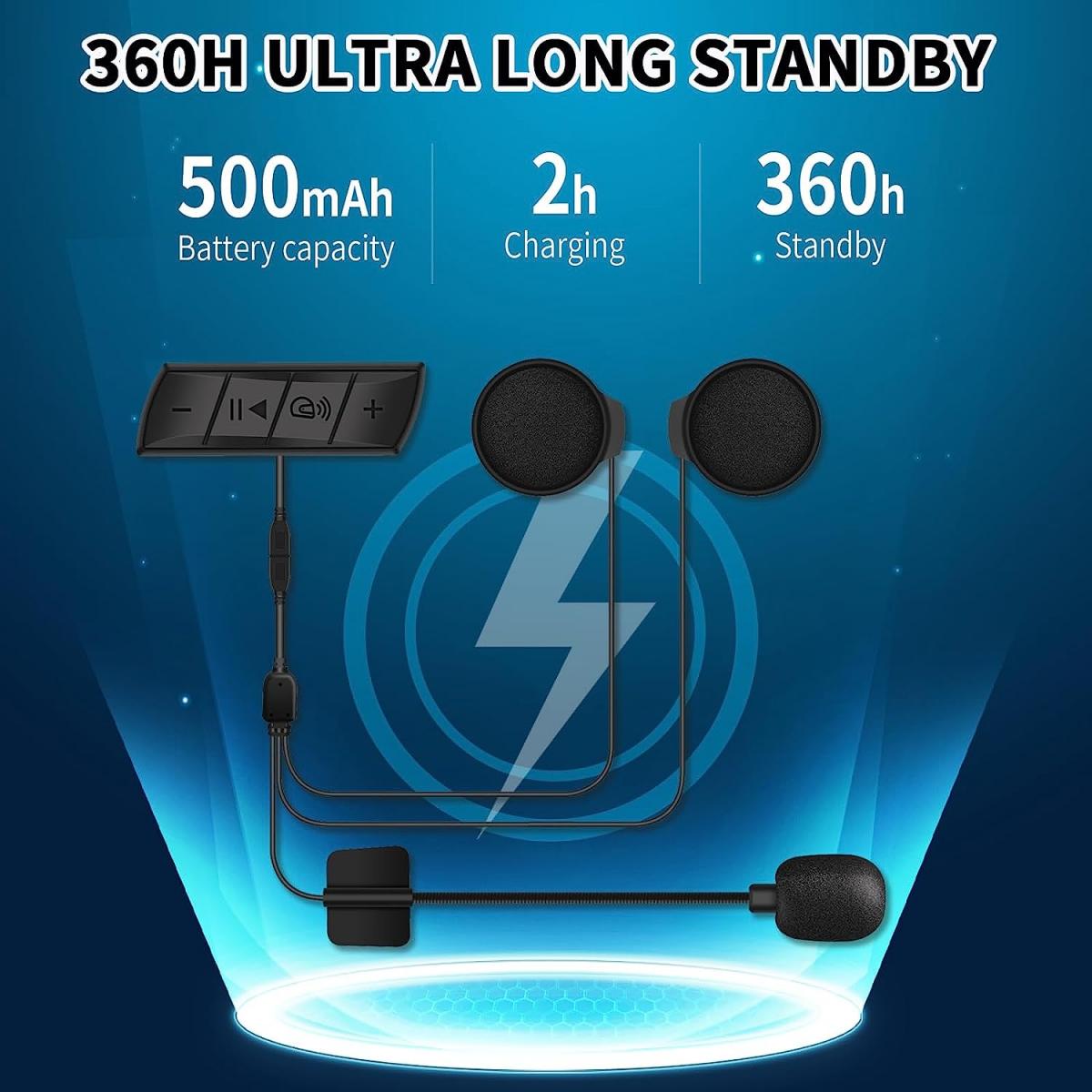 Helmet Bluetooth Earphones Motorcycle KENTFAITH