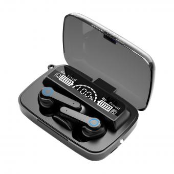 M19 TWS 2000mah fones de ouvido sem fio, Bluetooth 5.1 fones de ouvido recarregáveis ​​estéreo sem fio para telefone com 2000mah Smart LED Display Charging Case