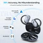 Real-Time Translator Earbuds, 2-Way Simultaneous Interpretation, 150 Languages/Accents, Free Offline Translation, 6 Modes, Video Call Translation, Open-Ear, ENC, For Global Travel, Kentfaith