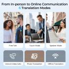 Real-Time Translator Earbuds, 2-Way Simultaneous Interpretation, 150 Languages/Accents, Free Offline Translation, 6 Modes, Video Call Translation, Open-Ear, ENC, For Global Travel, Kentfaith