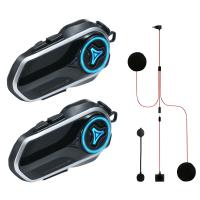 Motorcycle Helmet Headset, 2 Riders Bluetooth Intercom, Unlimited Group APP Intercom, Bluetooth 5.4,  Universal Pairing Audio Multitasking, 2 Pack, Kentfaith