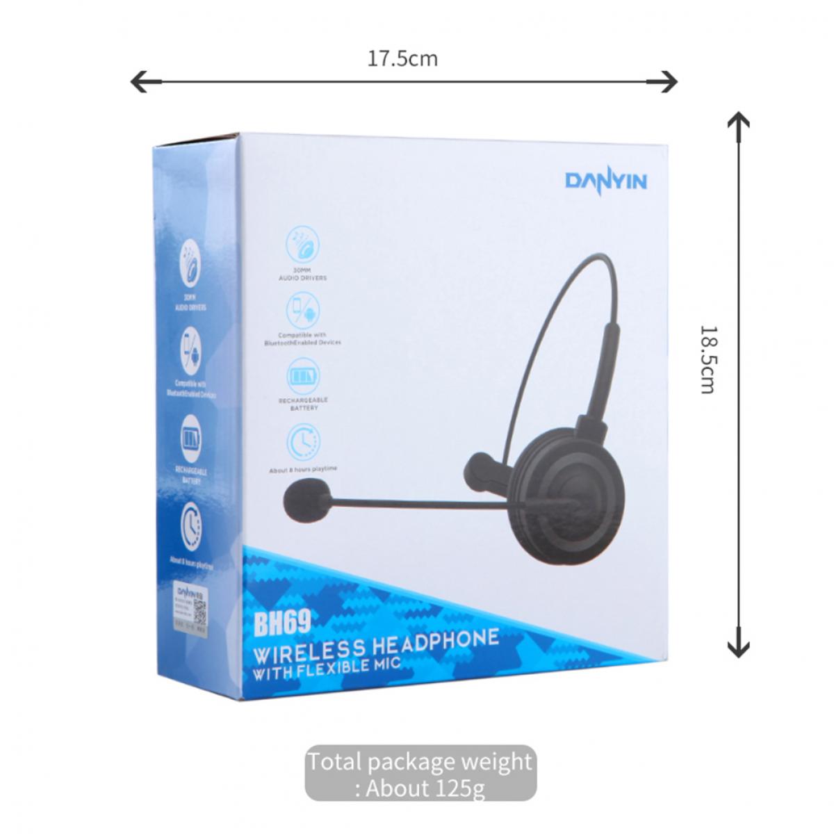 Business Bluetooth Headset with Mic, V5.0 Wireless Bluetooth Headset