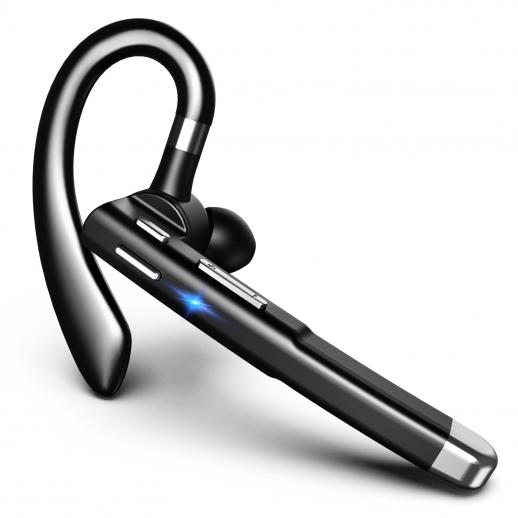 Mobile Phone Bluetooth Earphones Bluetooth V5.1 Earphone Hands-free Single Ear Earphone with CVC8.0 Noise-cancelling Microphone for Office/driving Compatible with Android/iPhone/laptop