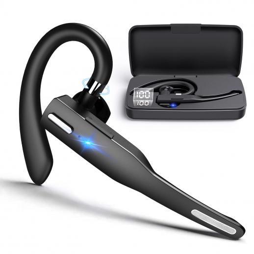 Bluetooth Headset for Mobile Phone Wireless Headset with Microphone Bluetooth Headset 5.1 Hands-free Headset CVC8.0 Compatible with iPhone Android Business Office Driving with Charging Case