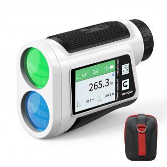 KM-C1200H 6x Golf Rangefinder with Touch Screen, High Precision 1200m Rechargeable Laser Hunting Rangefinder for Golf, Hunting