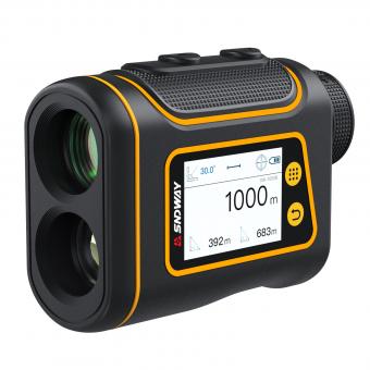 SNDWAY SW-1000B 1000m Golf Rangefinder with LCD Touch Screen, Height / Speed / Area Measurement, Color Screen Touch, Automatic Data Storage