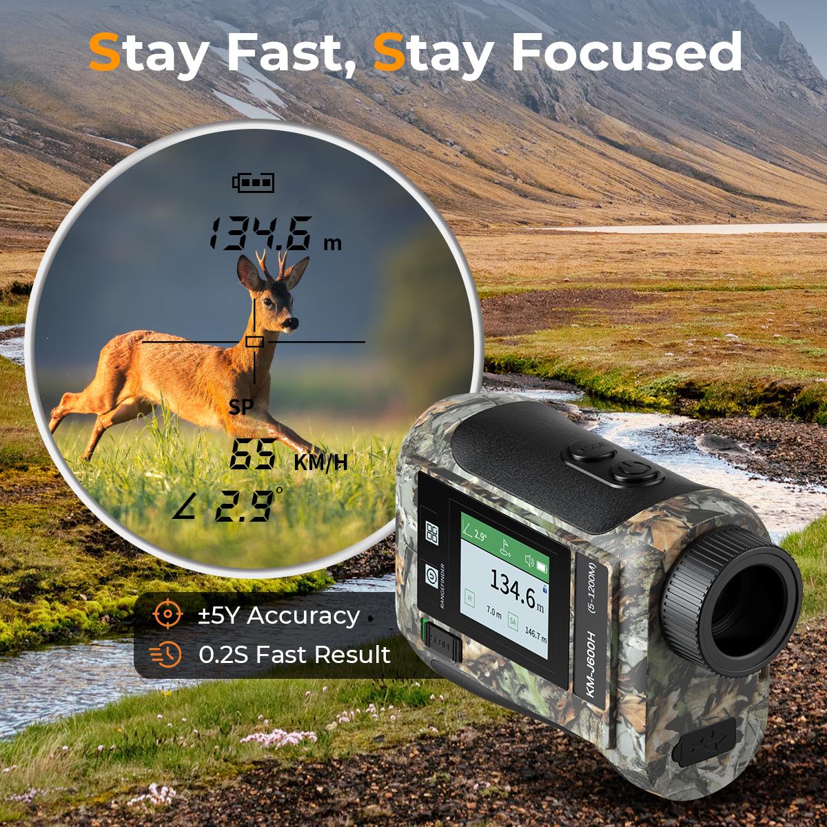 1312Yd Rechargeable Hunting Rangefinder with Angle Compensation ...