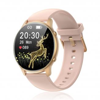 LW36 smart watch, aluminum alloy body, dynamic heart rate multi-sports mode 3ATM waterproof smart watch, 15 days long standby, pink