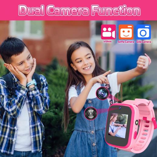 Y90 Children's Smart Watch Toys 3-8 Years Old Girls Toddler Watch HD Dual  Camera Pink Children's Watch All-in-One 5-12 Years Old Girls Birthday Gifts  Educational Toys Children's Christmas Gifts Pink - KENTFAITH