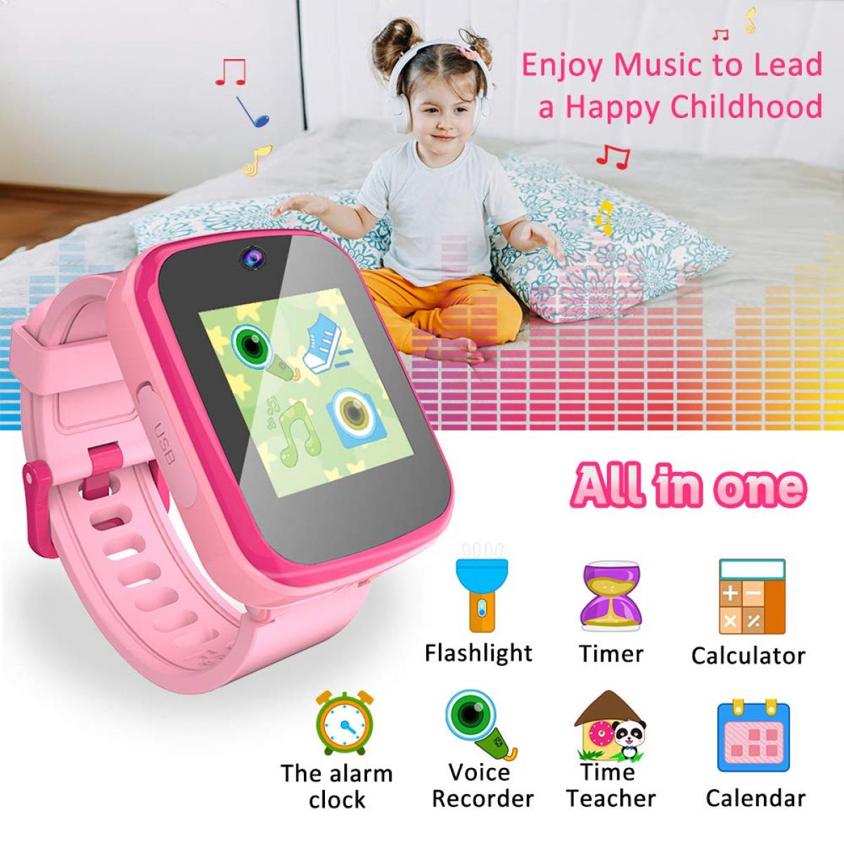 Smartwatch infantil Y90 con cámara de fotos y video, 6 juegos