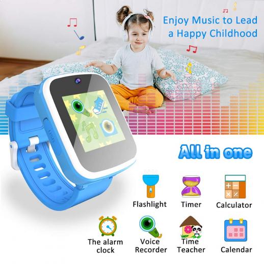 Y90 Reloj inteligente para niños Juguetes 3-8 años Niñas Reloj para niños  pequeños HD Cámara