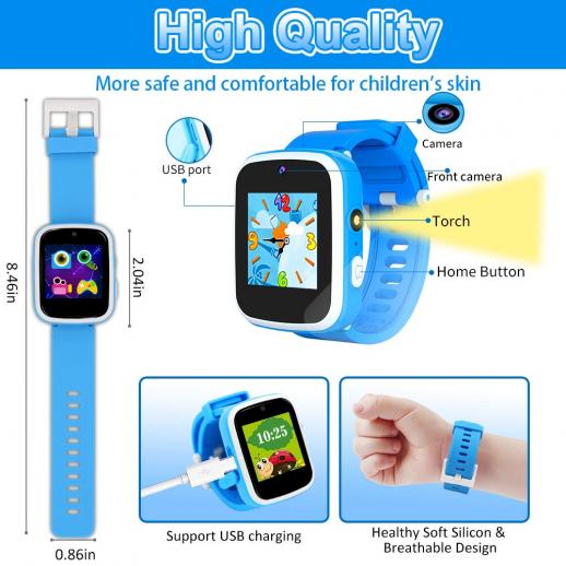 Y90 Smart Watch per bambini Giocattoli 3-8 anni Orologio per bambini per  bambine HD Doppia