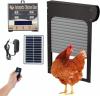 Automatic chicken coop door, solar powered chicken coop door, with timer and light sensor, all aluminum weatherproof multi-mode poultry coop door, with anti pinch design according to Australian regulations