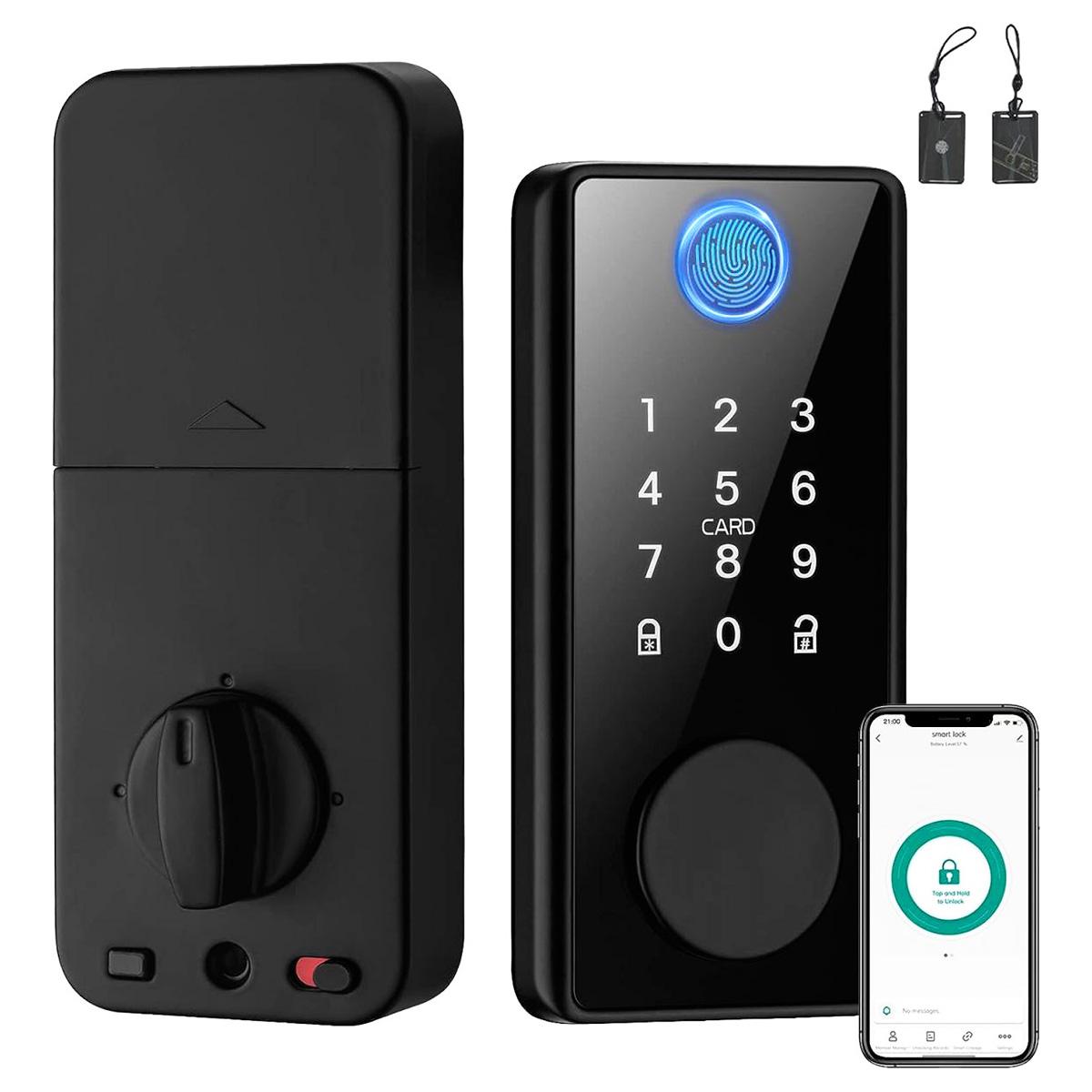 D 8  スマート指紋ドアロック、落書きアプリは鍵なしでドアロック開始、キーボード付き電子ドアロック、指紋認識、ICカード、オートロック、家庭内認識防止パスワードをサポートし、家庭、ホテル、オフィス、アパートに適用