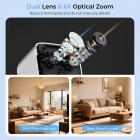 4G Cellular Security Camera & Mini Voice Recorder Magnetic Kit, 2K Dual Lens 6X Optical Zoom Camera with 360 PIR Motion Detection, 800H Voice-Activated Recorder with Noise Cancelling 64G, Kentfaith