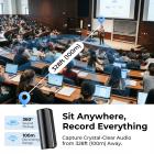 128GB Gravador de Voz Digital, 1000H de Bateria, Gravador de Áudio Ativado por Voz com Reprodução, Redução de Ruído DSP, Magnético e Portátil, para Reuniões, Palestras, Sala de Aula, Kentfaith