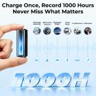 Mini grabadora de voz digital con 1000 h de batería, grabadora de audio activada por voz con reproducción, reducción de ruido DSP, magnética y portátil, 128 GB, para reuniones, conferencias, clases, Kentfaith