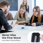 Mini grabadora de voz digital con 1000 h de batería, grabadora de audio activada por voz con reproducción, reducción de ruido DSP, magnética y portátil, 128 GB, para reuniones, conferencias, clases, Kentfaith