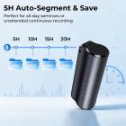 Mini grabadora de voz digital con 1000 h de batería, grabadora de audio activada por voz con reproducción, reducción de ruido DSP, magnética y portátil, 128 GB, para reuniones, conferencias, clases, Kentfaith