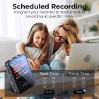 Mini Sound Recorder 128GB 1600H Recording Capacity with 1.4" Screen, Voice Activated Mode Kentfaith