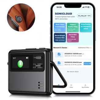 AI Voice Recorder Transcriber Summary Translation Audio Activated 128G Kentfaith