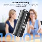 128G 소형 디지털 보이스 레코더, 초장시간 1000시간 연속 녹음, 음성 활성화 및 자석 기능, Kentfaith