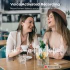 128G Mini Grabadora de Voz con Grabación Ultra-larga de 1600H, Activación por Voz & Reducción de Ruido DSP, Conferencia/Conferencia/Aula de Aprendizaje, Regalo Portátil para Llavero, Kentfaith