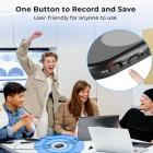 128G Mini Grabadora de Voz con Grabación Ultra-larga de 1600H, Activación por Voz & Reducción de Ruido DSP, Conferencia/Conferencia/Aula de Aprendizaje, Regalo Portátil para Llavero, Kentfaith