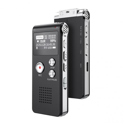 Digital Voice Recorder with 64Gb Storage, 1536 kbps, Voice Activated & Line-in Record, 85H Battery Life, Stores 800 Hours of Recording, Kentfaith