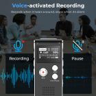 Digital Voice Recorder with 64Gb Storage, 1536 kbps, Voice Activated & Line-in Record, 85H Battery Life, Stores 800 Hours of Recording, Kentfaith