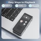 Digital Voice Recorder with 64Gb Storage, 1536 kbps, Voice Activated & Line-in Record, 85H Battery Life, Stores 800 Hours of Recording, Kentfaith