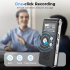 Digital Voice Recorder with 64Gb Storage, 1536 kbps, Voice Activated & Line-in Record, 85H Battery Life, Stores 800 Hours of Recording, Kentfaith