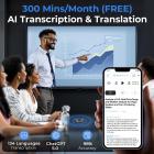 AI Voice Recorder, Recording Device with App Control, Support 134 Languages AI Transcribe, Summarize & Mind-map , 64GB AI Noise Cancellation for Lectures, Meetings, Calls, Interview, Kentfaith