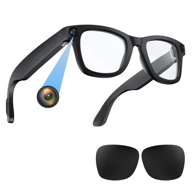 Smart Glasses with Camera, 8MP Sony Camera for 1080P POVs, 13MP Photos, Dual Lenses, EIS Stabilization, WiFi Transfer, 32GB Storage, 10H Playtime, Kentfaith