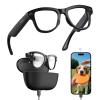 Smart Glasses with Camera, 8MP Sony Sensor, Capture 30MP Photos & 1080P Videos, With 3600mAh Charging Case, Clear Music & Calls, Kentfaith