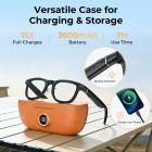 카메라 탑재 스마트 안경, POV로 1200P 동영상 촬영, 30MP 사진, 8MP 소니 카메라, 디스플레이 장착 3600mAh 충전 케이스, EIS 안정화, 선글라스, Kentfaith